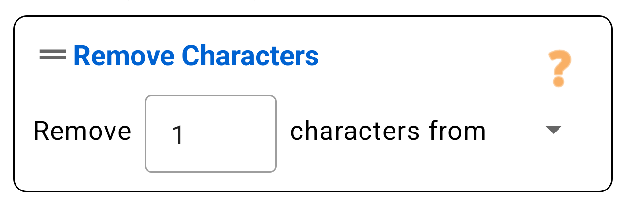Remove Characters (Start/End)