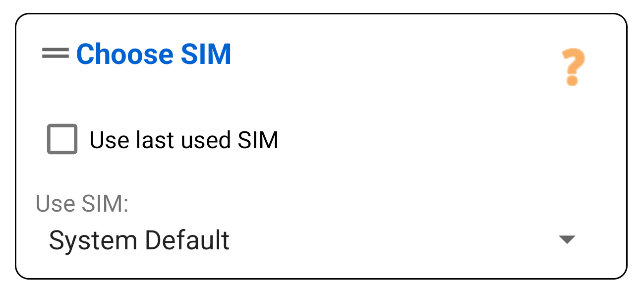 Choose SIM
